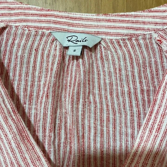 Rails Marti Scarlet‎ Stripe Top Size S - Picture 3 of 9